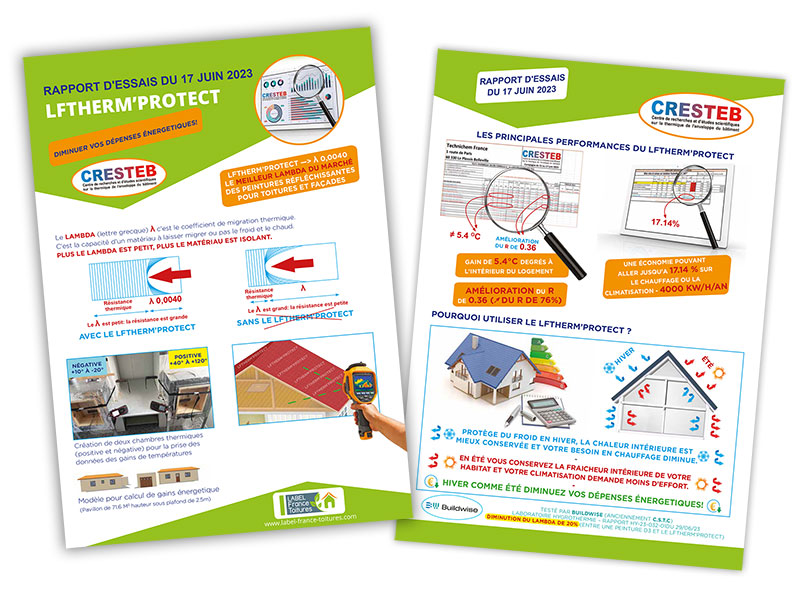A propos de la technologie de revêtement hydrofuge réflective LFTHERM'PROTECT : Brochure PDF - 2 pages (500 ko)